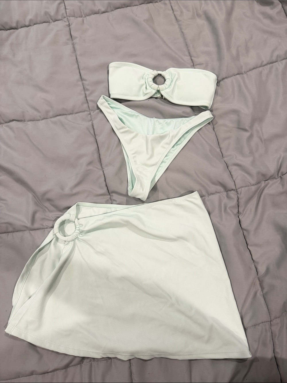 WILO teal 3 piece bikini set